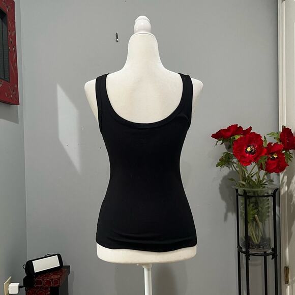 NEW Bebe Y2K Ribbed Bling Rhinestone Graphic Scoop Neck Tank Top S NWOT - Picture 10 of 12